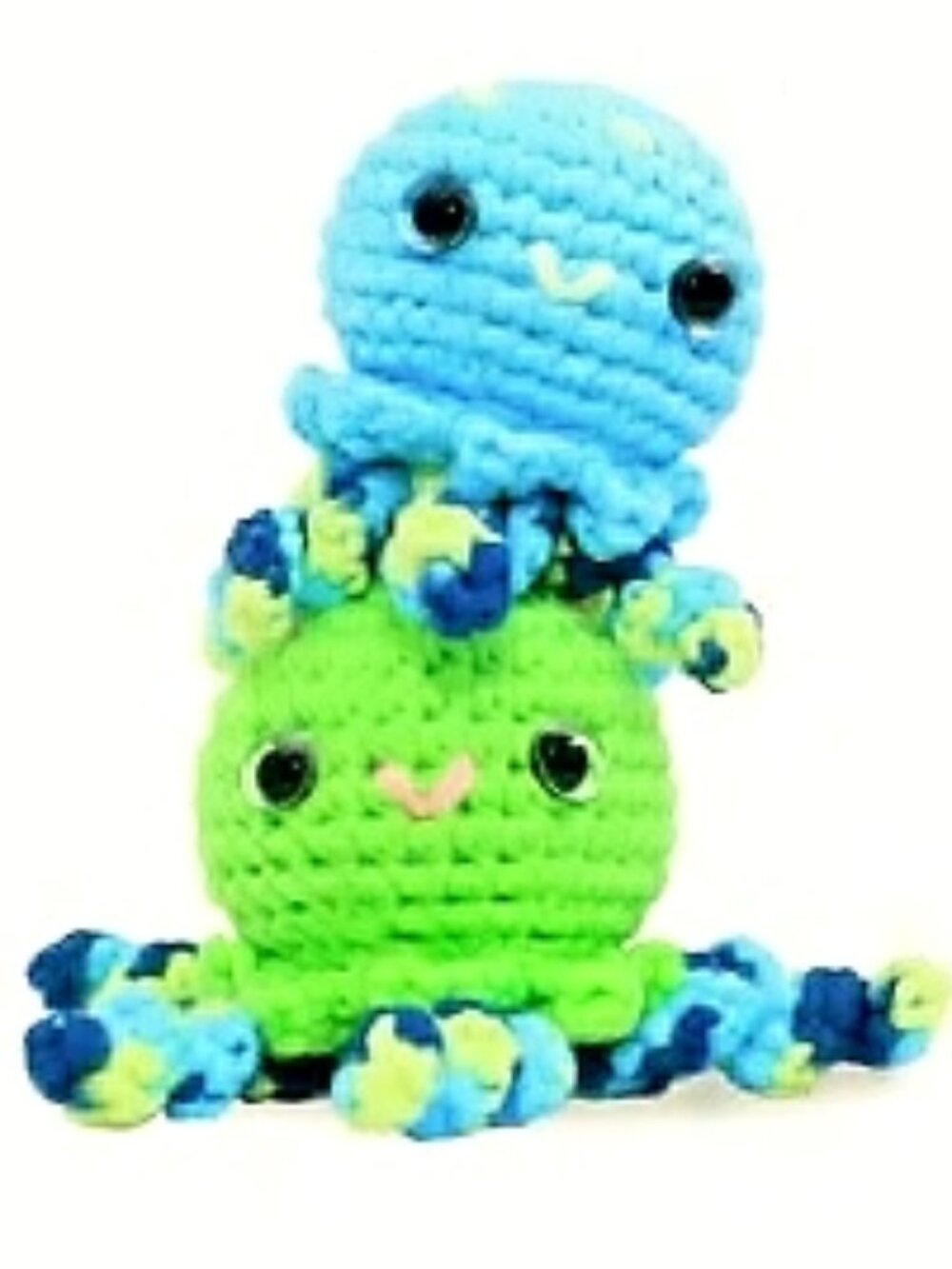 Octopus Pair Amigurumi Crochet Knit Kit DIY 3.5" Mini Plush Craft Hobby NEW